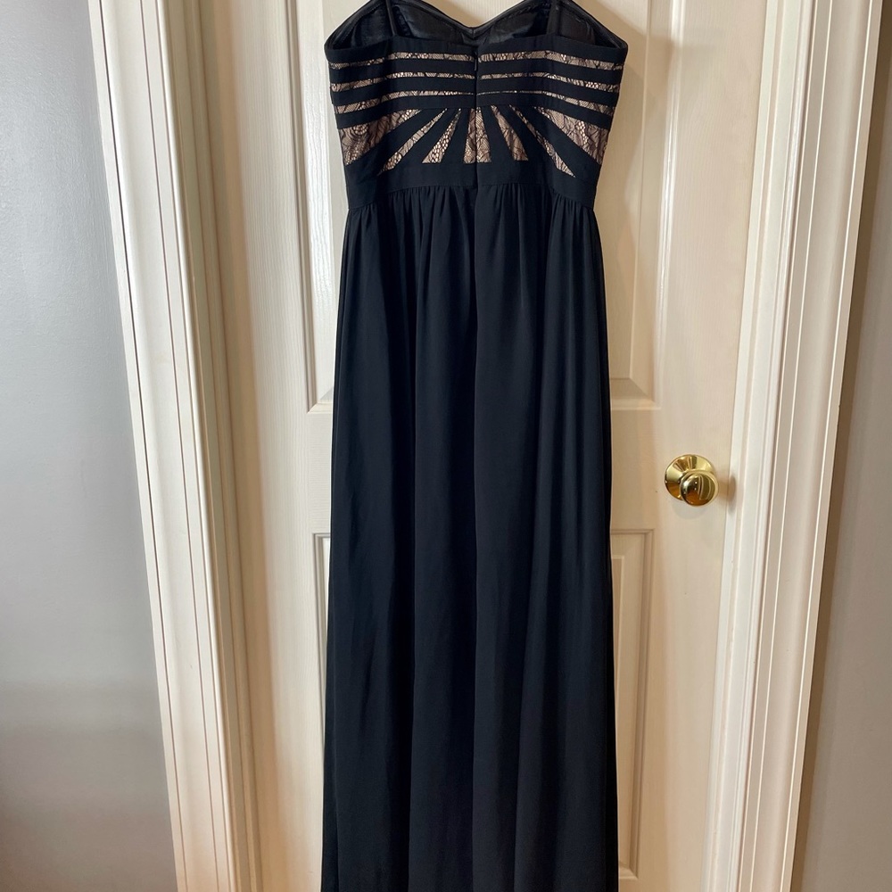 Aidan Mattox Strapless Lace Chiffon Dress - Picture 6 of 10